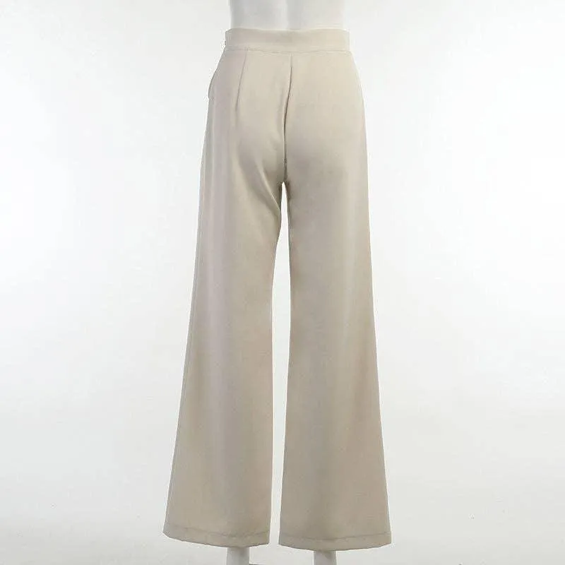 Solid High Waist Loose Sports Women Daily Pants CC21172PF