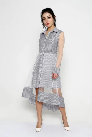 STRIPED SHIRT DRESS