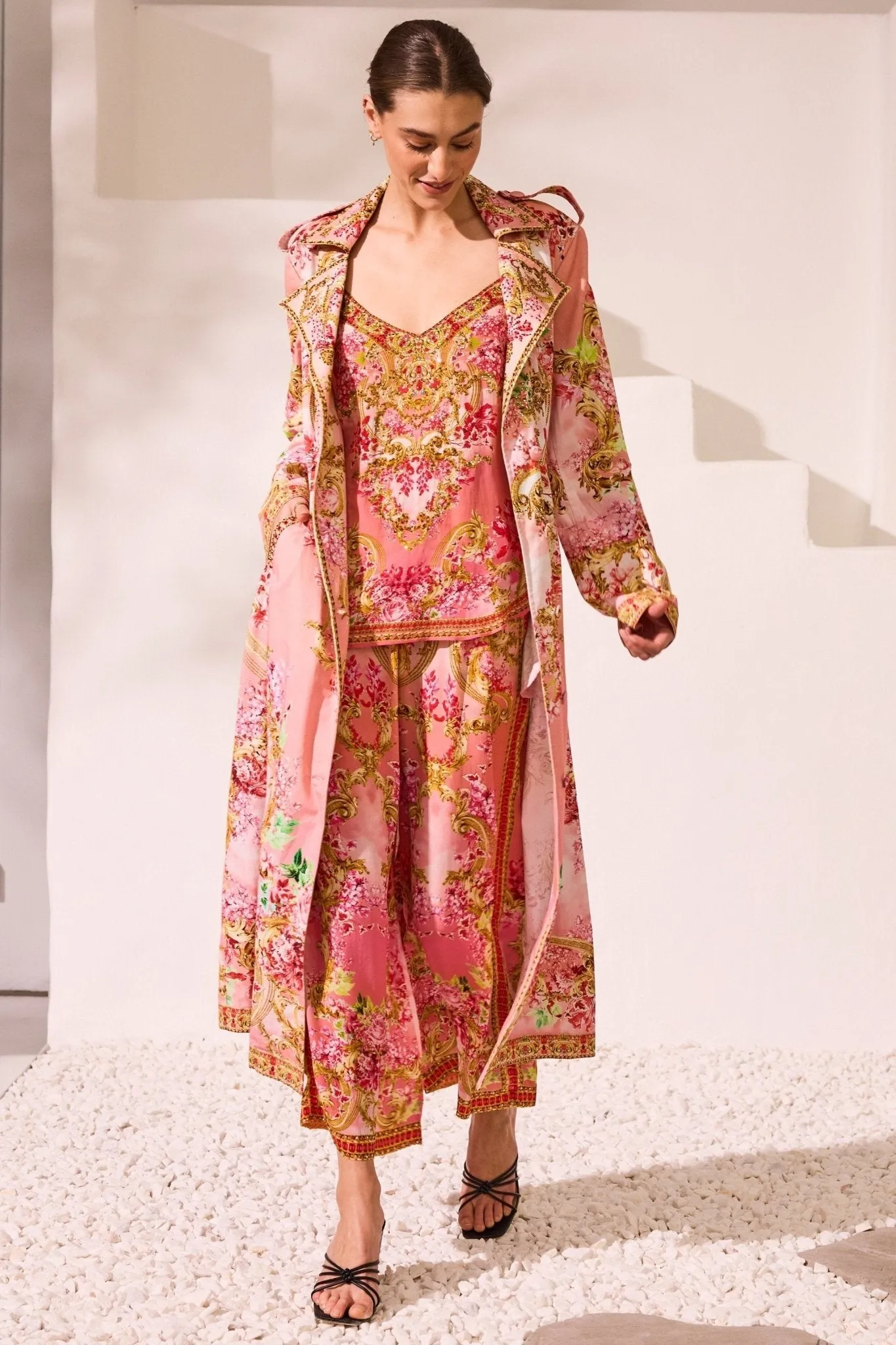 Summer in Pink Trench Coat