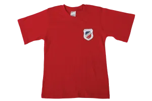 T-Shirt Plain - Red Printed - Star College Gr RR  & Gr 1-7