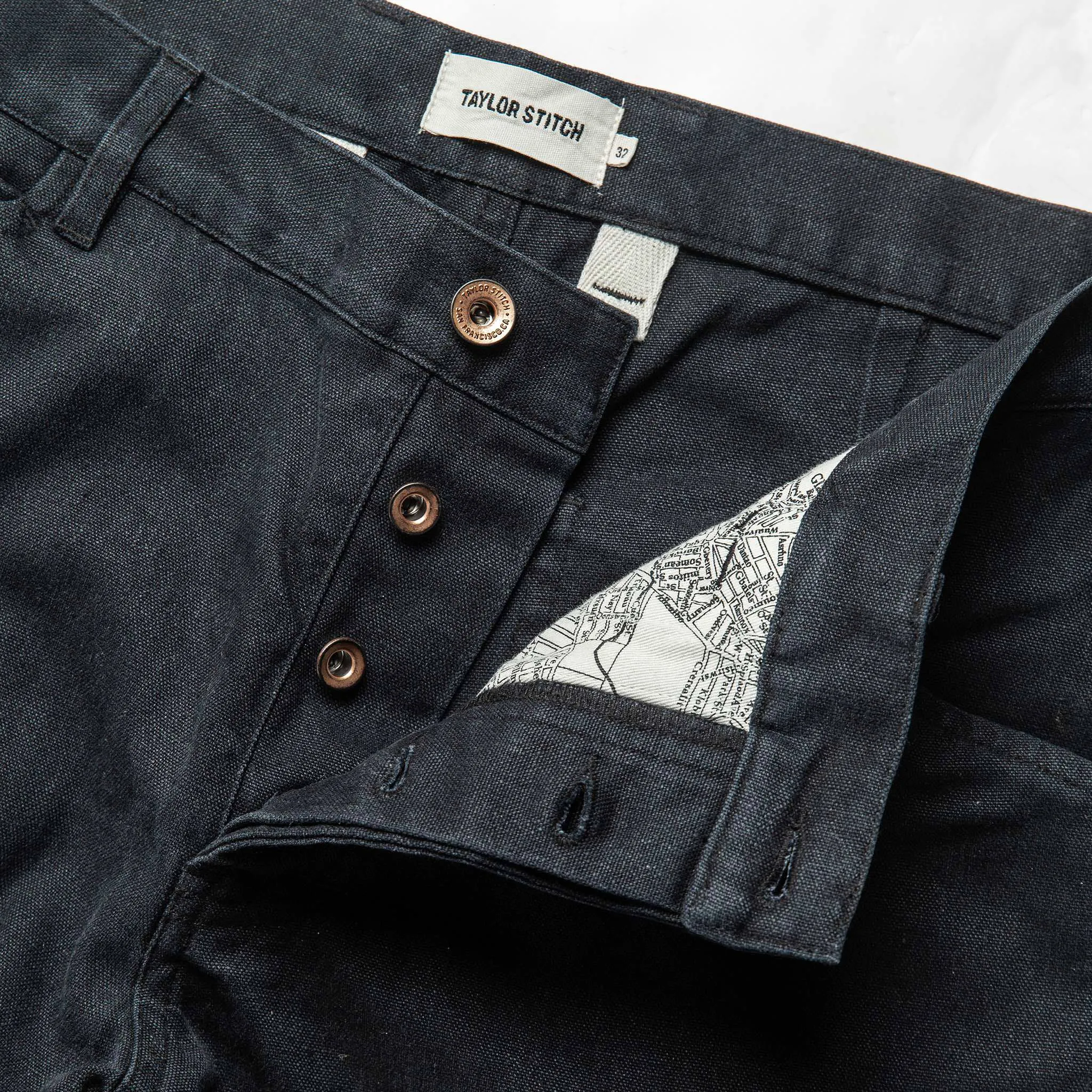 Taylor Stitch - The Chore Pant in Coal Boss Duck