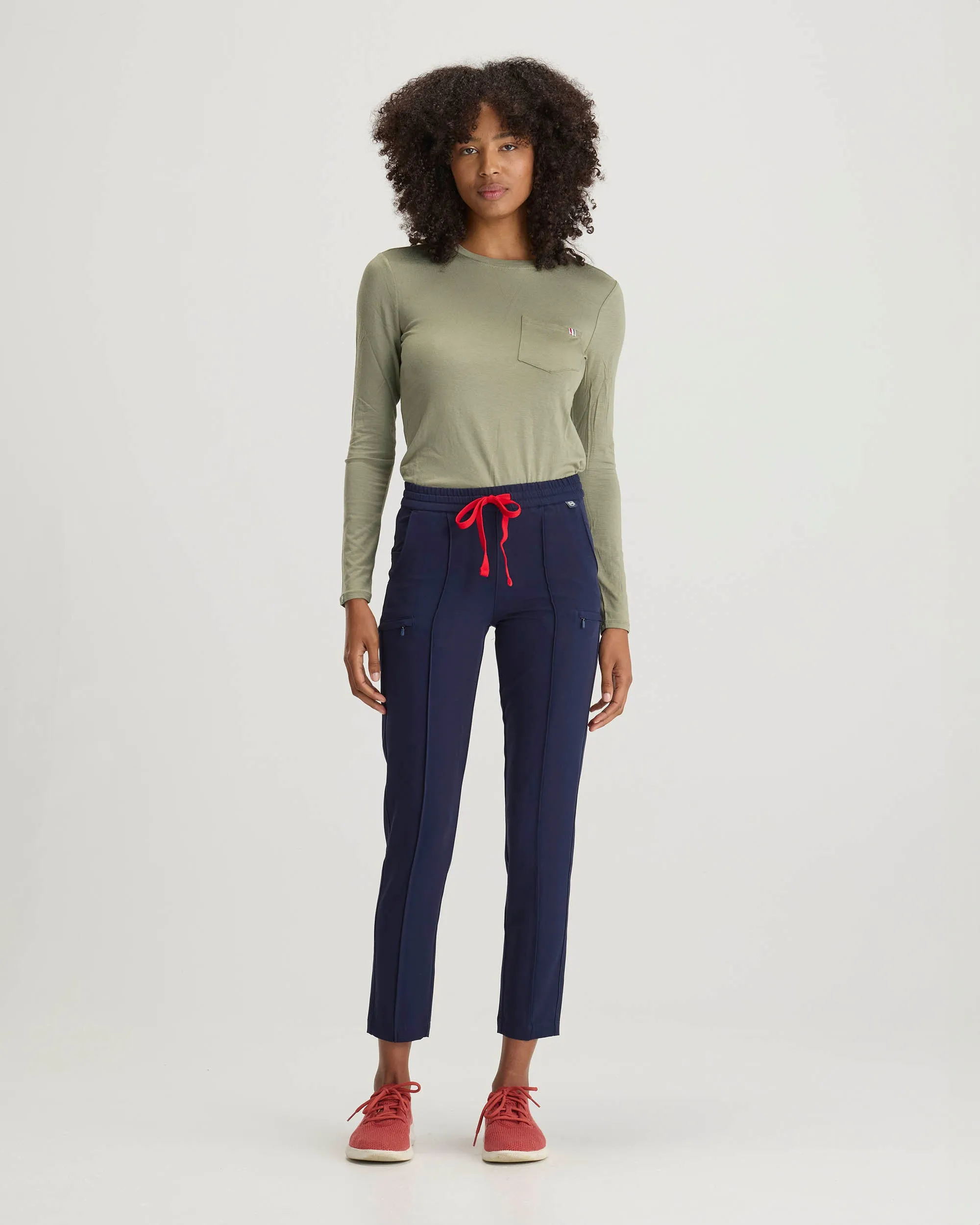 TENCEL™ Sicily‎ ‎ Pintuck Tapered Scrub Pants