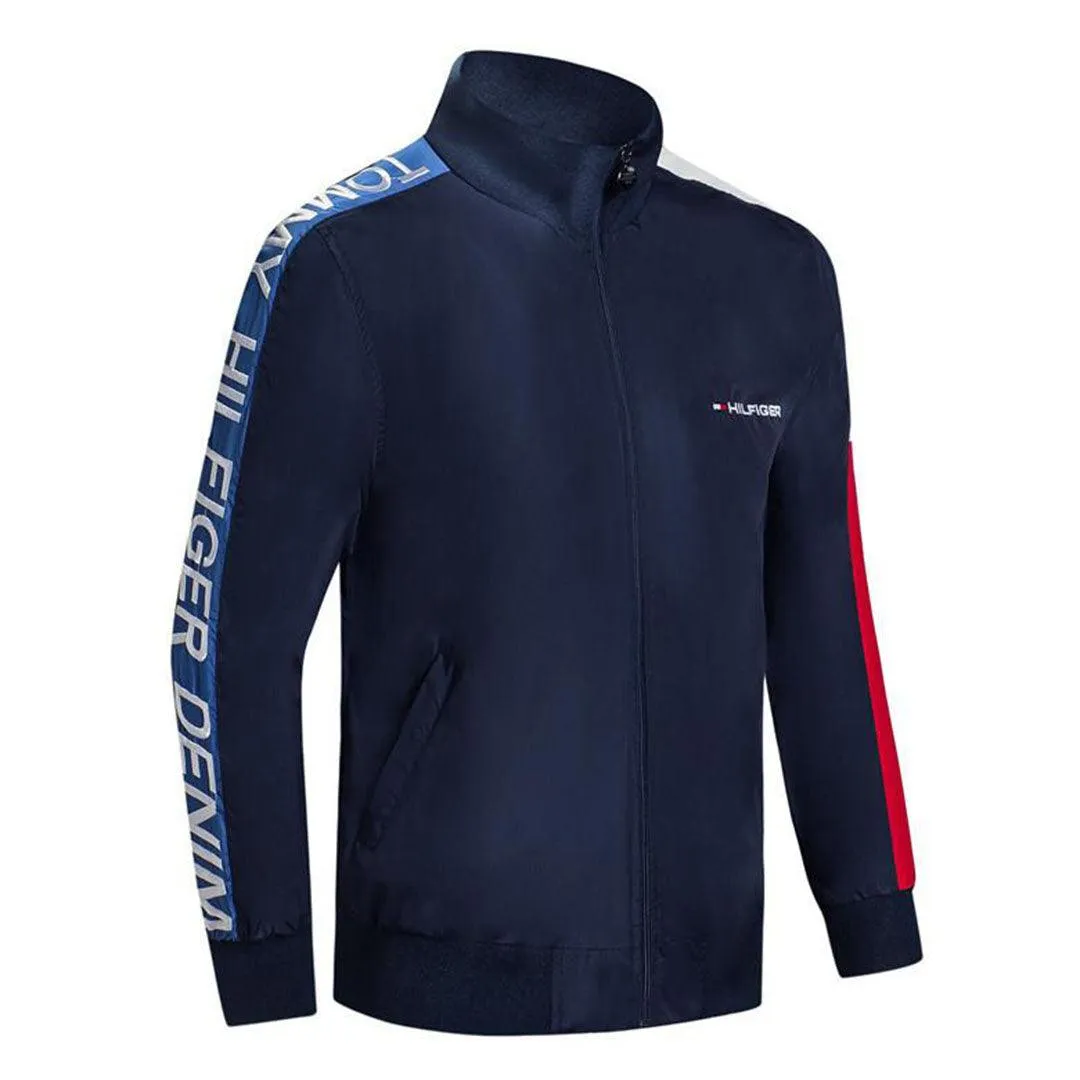 Tommy Jeans Branded Hand Logo Tracksuit Jacket- Navy-blue