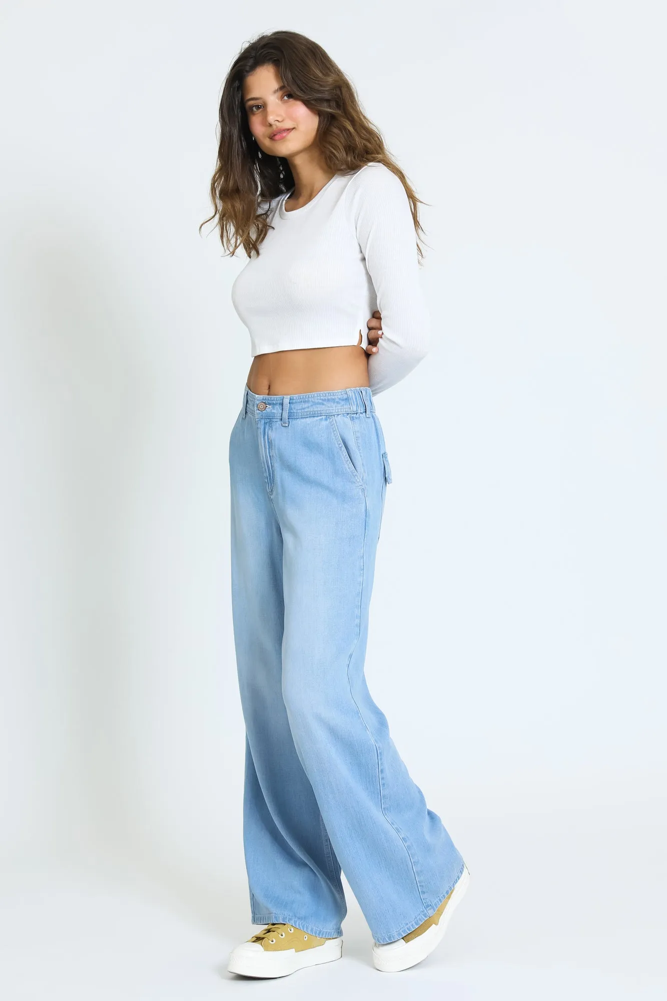 Traveler Wide Leg Pant - Light Vintage Denim Wash