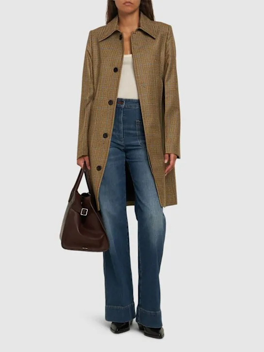 Victoria Beckham   Heritage houndstooth tailored coat 