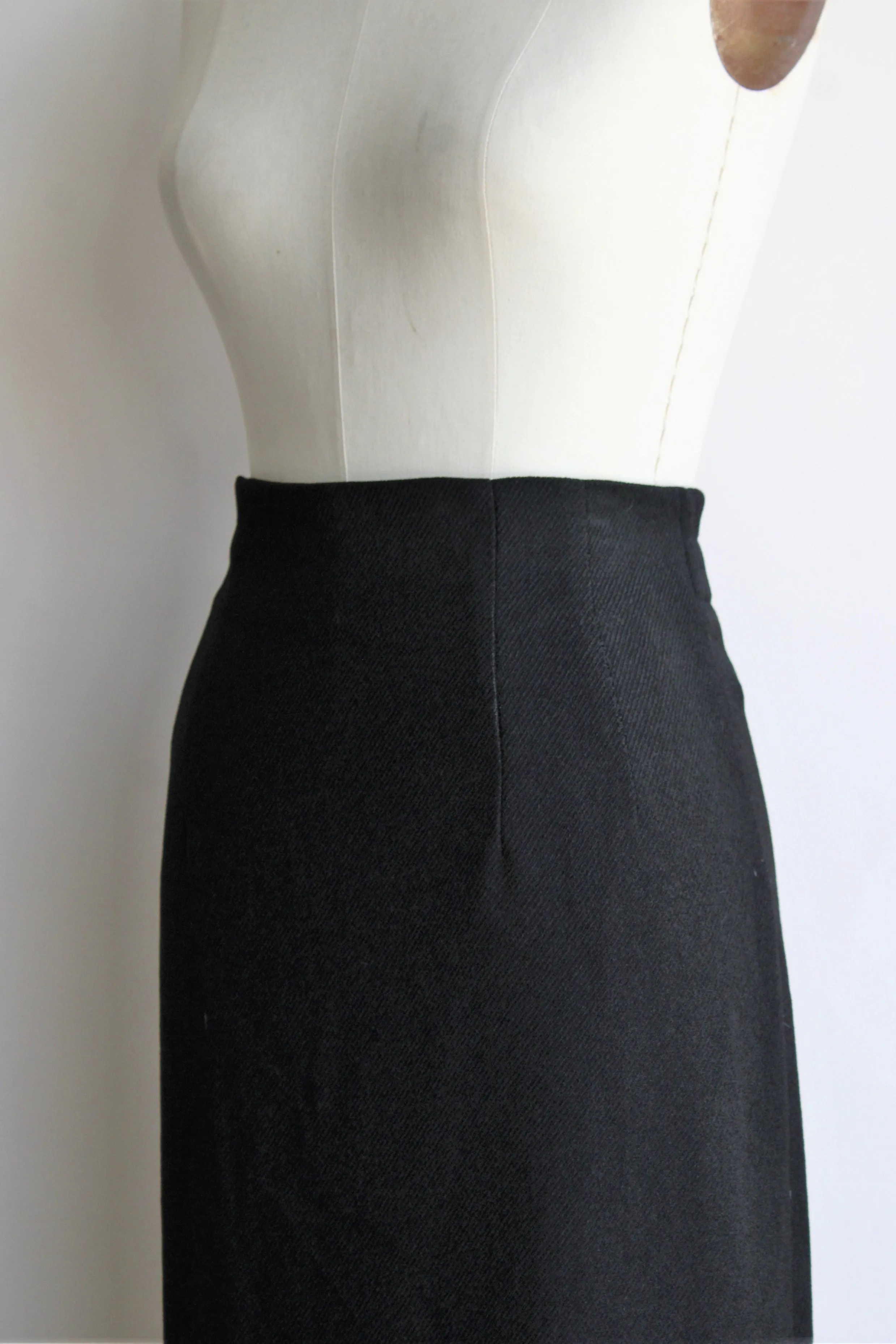 Vintage 1990s Black Pencil Skirt
