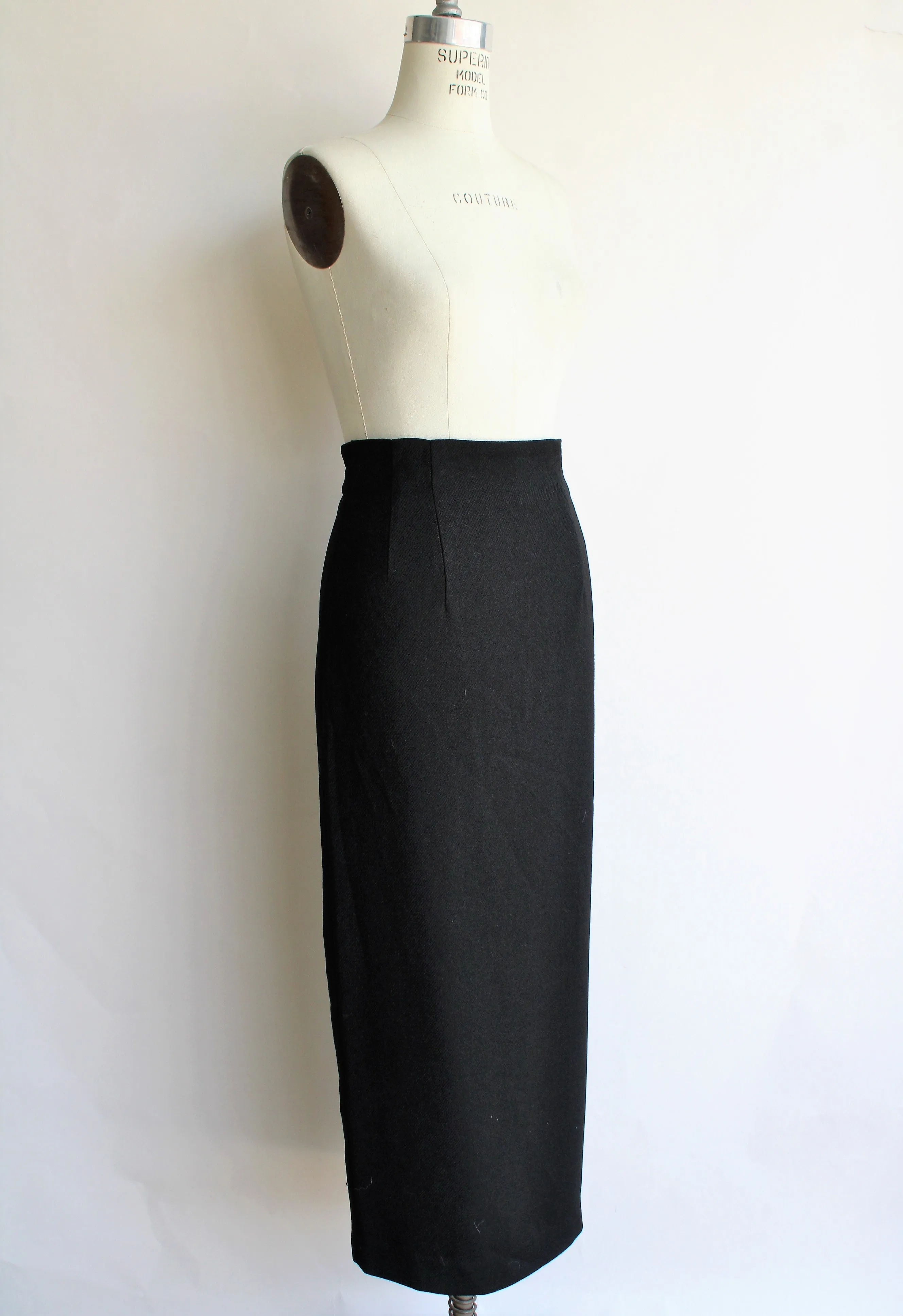 Vintage 1990s Black Pencil Skirt