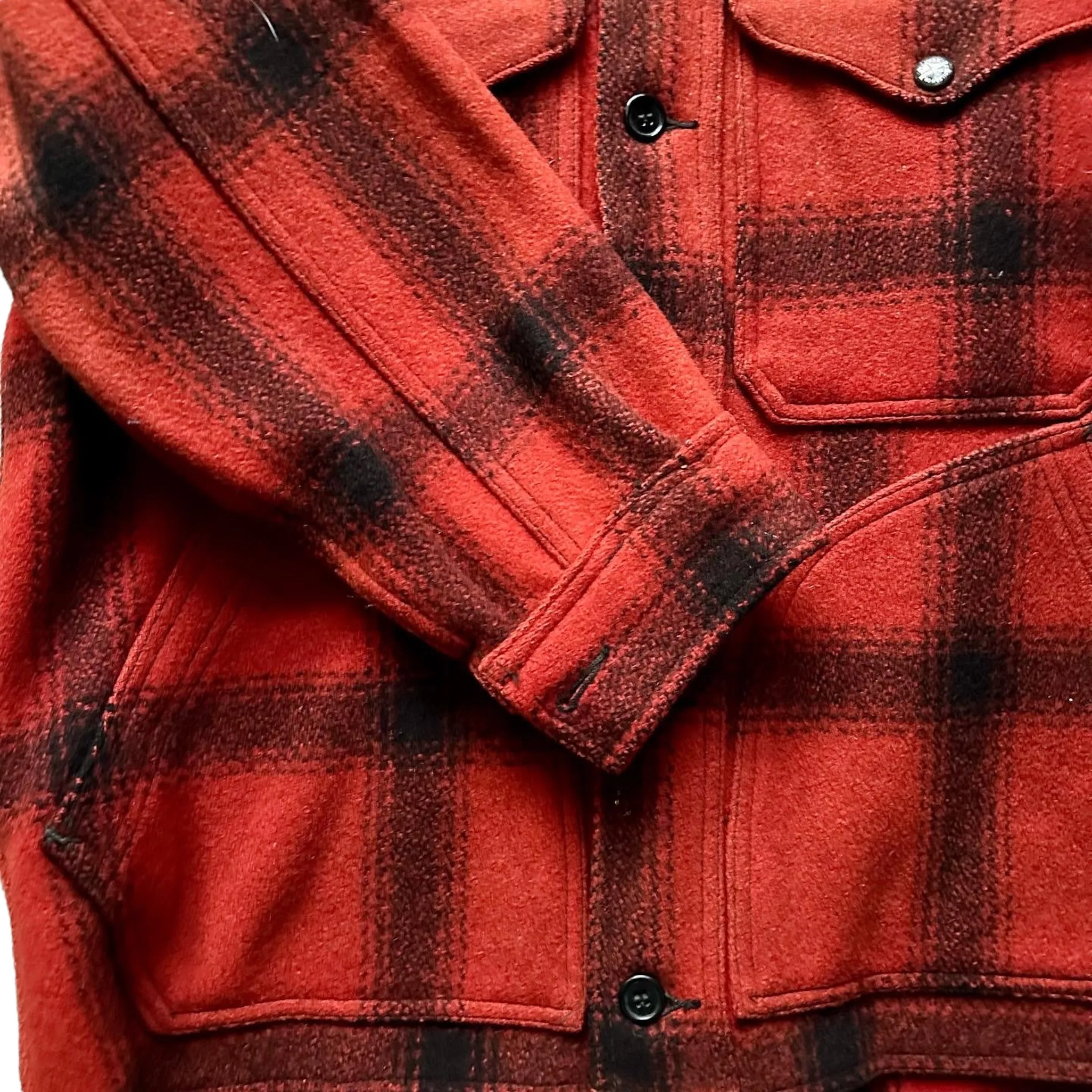 Vintage 75% Red Filson Hunter Wool Jacket SZ 42 |  Vintage Workwear Seattle