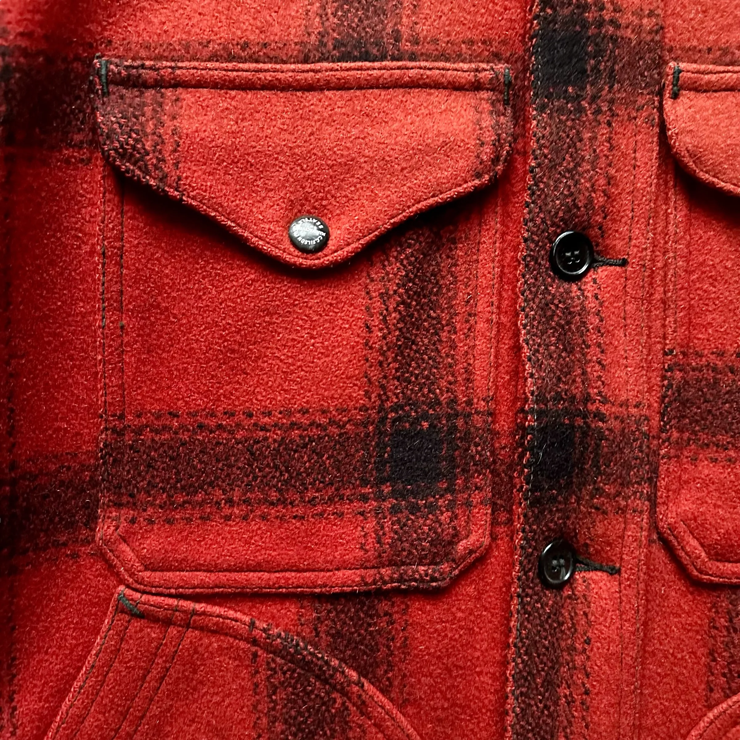 Vintage 75% Red Filson Hunter Wool Jacket SZ 42 |  Vintage Workwear Seattle