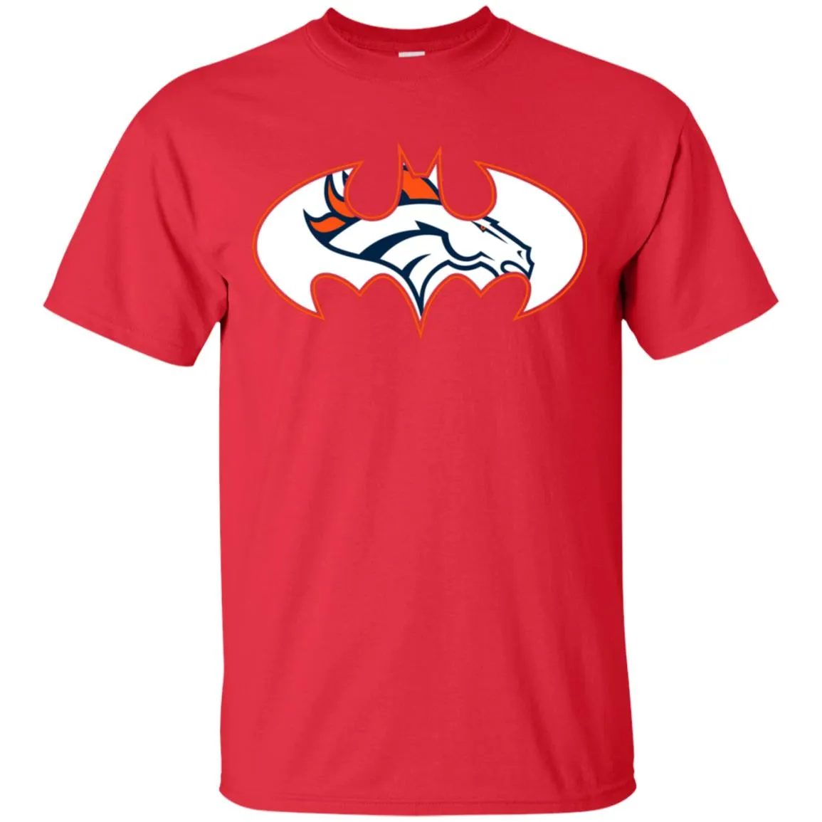 We Are The Denver Broncos Batman Nfl Mashup Men Cotton T-Shirt