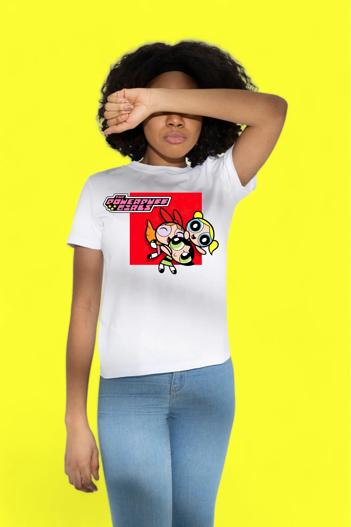 White Power puff Girls  Printed T shirt